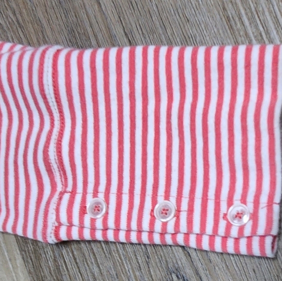 Talbots Stretch Weekend Tee Ling Sleeve Striped sz L - Picture 5 of 8